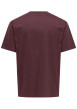 Thumbnail T-shirt mauve uni en coton biologique avec une coupe droite et un col rond - Image 2