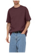 Thumbnail T-shirt mauve uni en coton biologique avec une coupe droite et un col rond - Image 3