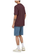 Thumbnail T-shirt mauve uni en coton biologique avec une coupe droite et un col rond - Image 4
