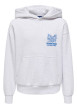 Thumbnail Sweat gris clair à imprimé avec une coupe droite et un col à capuche