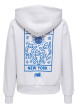 Thumbnail Sweat gris clair à imprimé avec une coupe droite et un col à capuche - Image 2