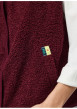 Thumbnail Gilet bordeaux uni à coupe droite avec un col V et une fermeture à pressions - Image 4
