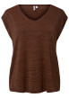 Thumbnail T-shirt marron uni avec une coupe droite et des manches courtes