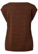 Thumbnail T-shirt marron uni avec une coupe droite et des manches courtes - Image 2