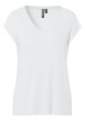 Thumbnail T-shirt blanc uni avec une coupe droite et des manches courtes