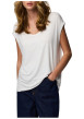 Thumbnail T-shirt blanc uni avec une coupe droite et des manches courtes - Image 3