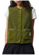 Thumbnail Gilet vert uni à coupe droite avec un col rond et sans manche