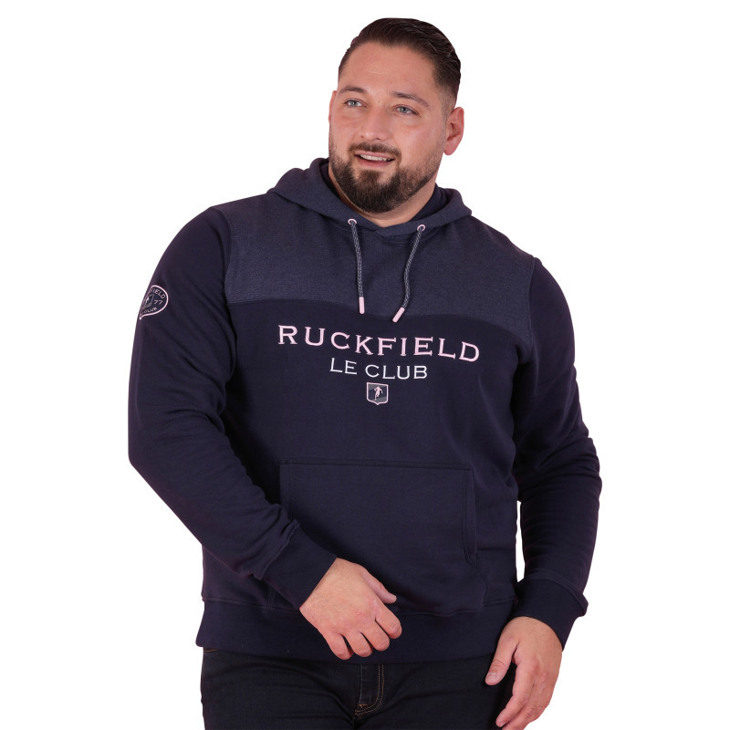 Ruckfield - Sweat En Coton Biologique Mélangé Marine à Imprimé Avec Une Coupe Droite - Bleu Foncé Ruckfield - Sweat En Coton Biologique Mélangé Marine à Imprimé Avec Une Coupe Droite - Bleu Foncé