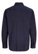 Thumbnail Chemise en coton marine unie avec une coupe droite et un col à revers - Image 2