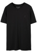 Thumbnail T-shirt noir uni avec une coupe droite et des manches courtes