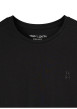 Thumbnail T-shirt noir uni avec une coupe droite et des manches courtes - Image 3