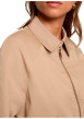 Thumbnail Blouson beige à coupe ajustée pourvu d'un col à revers et de manches longues - Image 4