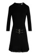 Thumbnail Robe courte noire à coupe ajustée pourvue d'une fermeture zippée