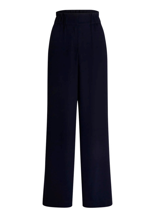 Pantalon chino marine à coupe bootcut pourvu...