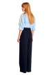 Thumbnail Pantalon chino marine à coupe bootcut pourvu d'une taille haute - Image 3