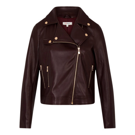 Veste perfecto bordeaux à coupe droite pourvue...