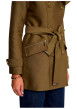 Thumbnail Trench coat kaki à coupe ajustée pourvu d'un col à capuche boutonné - Image 4