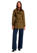 Thumbnail Trench coat kaki à coupe ajustée pourvu d'un col à capuche boutonné - Image 5