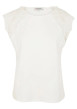 Thumbnail T-shirt en coton écru à coupe ajustée pourvu de manches courtes