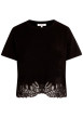 Thumbnail T-shirt en coton noir à coupe droite pourvu d'un col rond et de manches courtes