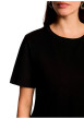 Thumbnail T-shirt en coton noir à coupe droite pourvu d'un col rond et de manches courtes - Image 4