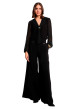 Thumbnail Blouse noir à coupe droite pourvue d'un col v et de manches longues - Image 5