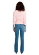 Thumbnail Gilet rose à coupe droite pourvu d'un col v et de manches longues - Image 3