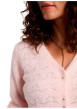 Thumbnail Gilet rose à coupe droite pourvu d'un col v et de manches longues - Image 4