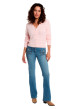 Thumbnail Gilet rose à coupe droite pourvu d'un col v et de manches longues - Image 5