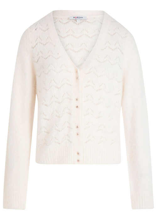Gilet blanc à coupe droite pourvu d'un col v et...