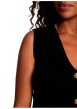 Thumbnail Gilet noir sans manche à coupe droite pourvu d'une maille finement côtelée - Image 4