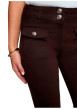 Thumbnail Pantalon marron à coupe bootcut pourvu d'une fermeture boutonnée - Image 4