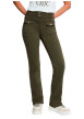 Thumbnail Pantalon kaki à coupe bootcut pourvu d'une fermeture boutonnée - Image 2