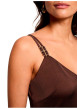 Thumbnail Débardeur à bretelles marron à coupe droite pourvu d'un col v - Image 4