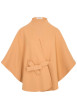 Thumbnail Poncho beige à coupe ample pourvu d'un col châle et de manches courtes
