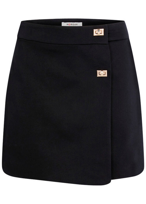 Jupe-short noire à coupe ajustée pourvue de...