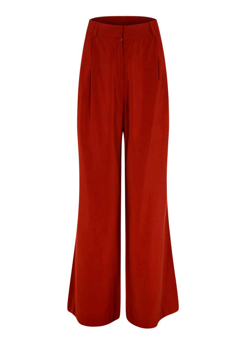 Pantalon chino orange à coupe bootcut pourvu...
