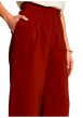 Thumbnail Pantalon chino orange à coupe bootcut pourvu d'une fermeture dissimulée - Image 4