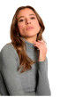 Thumbnail Pull gris à coupe ajustée pourvu d'un col roulé et de manches longues - Image 5