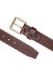 Thumbnail Ceinture marron en cuir véritable pourvue d'une boucle rectangulaire - Image 2
