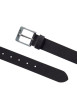 Thumbnail Ceinture noire en cuir véritable pourvue d'une boucle rectangulaire - Image 2