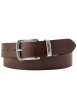 Thumbnail Ceinture marron en cuir véritable pourvue d'une boucle rectangulaire