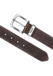 Thumbnail Ceinture marron en cuir véritable pourvue d'une boucle rectangulaire - Image 2