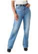 Thumbnail Jean Ribcage en coton bleu légèrement délavé pourvu d'une coupe wide leg - Image 3