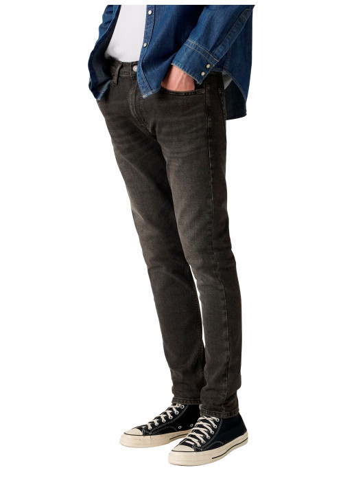 Jean 512® Slim Tapered en coton mélangé noir pourvu de 5 poches