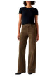 Thumbnail Pantalon 728 en coton taupe pourvu d'une coupe wide leg et de 5 poches - Image 5