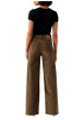 Thumbnail Pantalon 728 en coton taupe pourvu d'une coupe wide leg et de 5 poches - Image 2