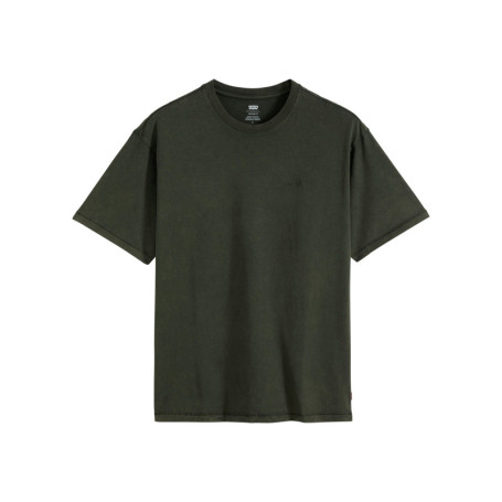 T-shirt en coton vert à coupe droite pourvu...