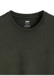 Thumbnail T-shirt en coton vert à coupe droite pourvu d'un col rond finition bord-côte - Image 2