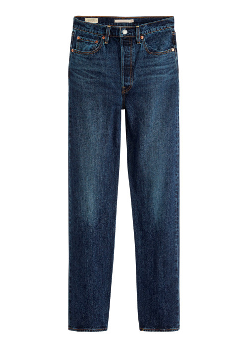 Jean Ribcage en coton indigo pourvu d'une fermeture boutonnée